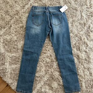 Color 3 collections size 3 crop rip jeans nwt